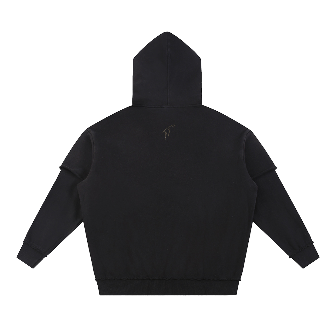 Sudadera negra de doble capa de Metal Academy