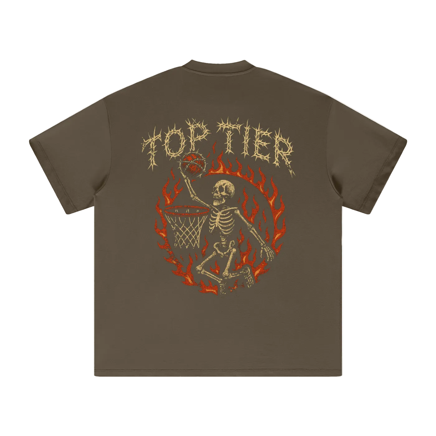 Top Tier Barbed Wire Heavyweight Earth Tone T-Shirt