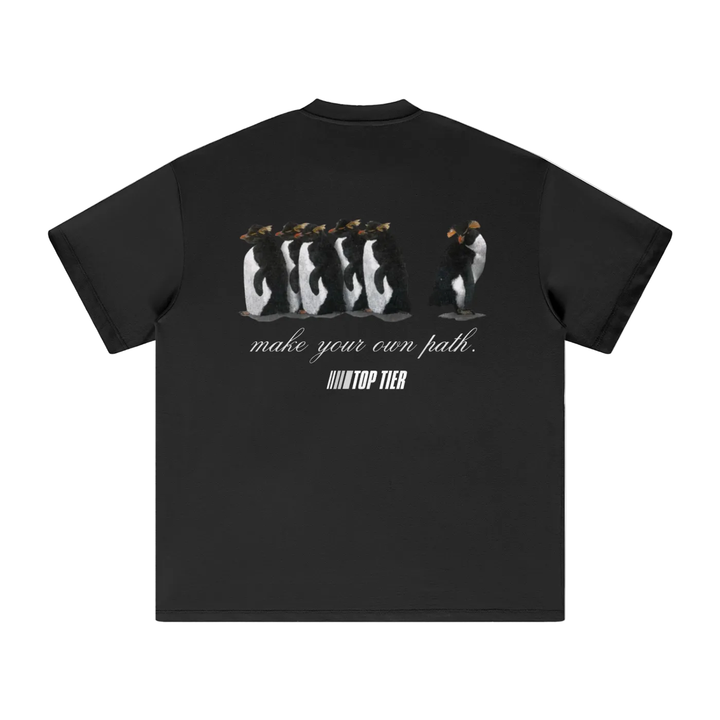 "Make Your Own Path" Heavyweight Earth Tone T-Shirt (White)