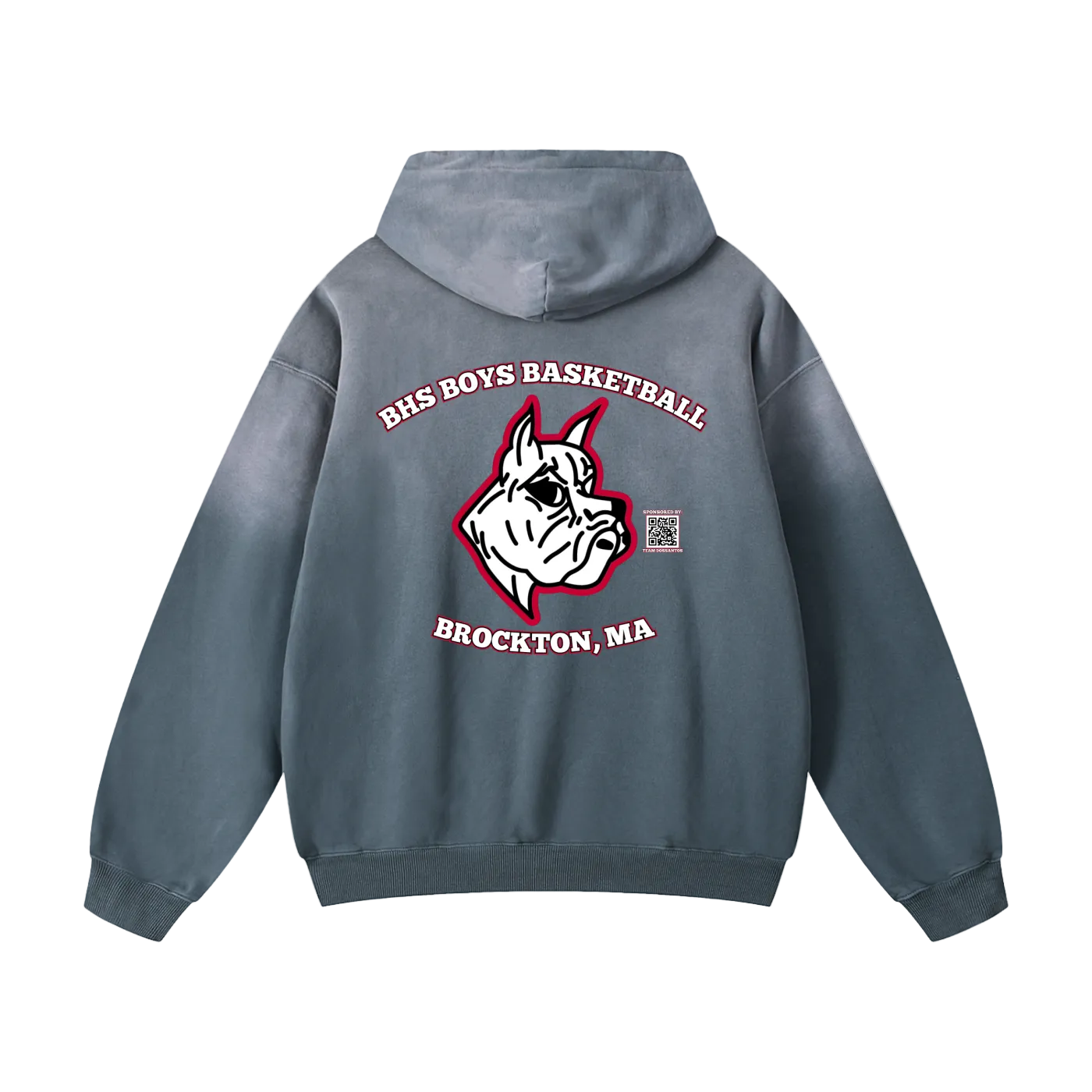 Sweat à capuche officiel Brockton High Boys Basketball Heavyweight Sunfade