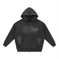 Ildo Lobo "Rei Di Morna" Sunfade Boxy ZIp-Up Hoodie