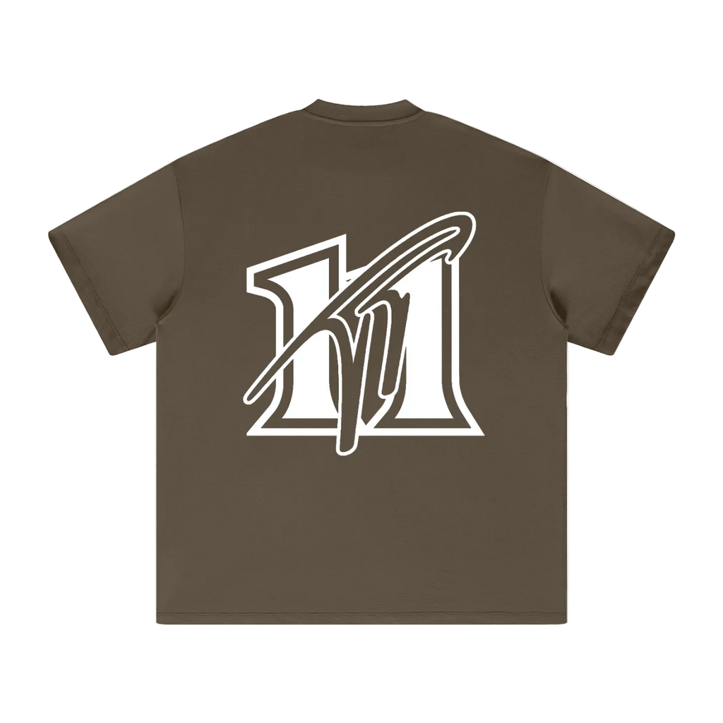 T-shirt épais « Varsity Script » aux couleurs de la terre