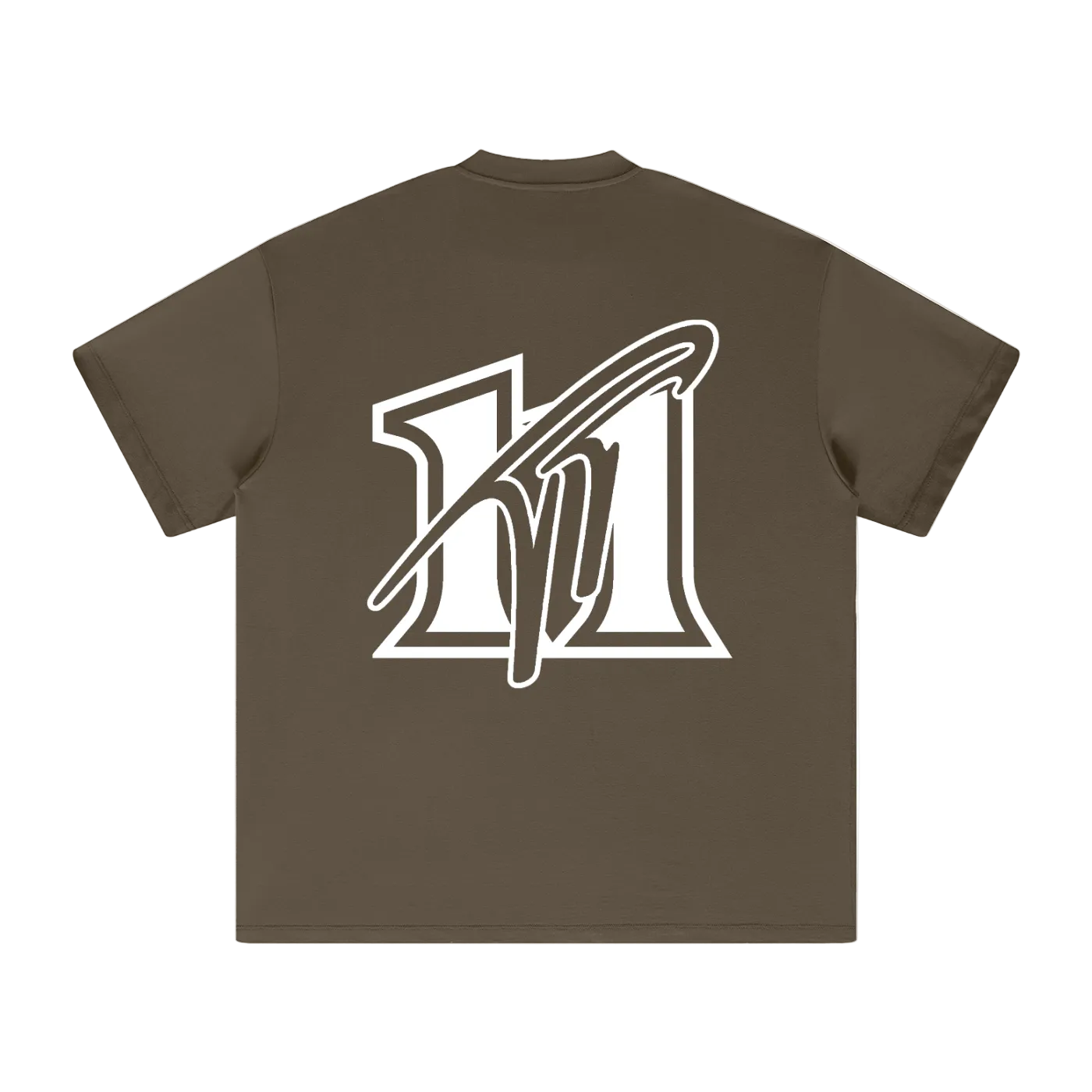 T-shirt épais « Varsity Script » aux couleurs de la terre
