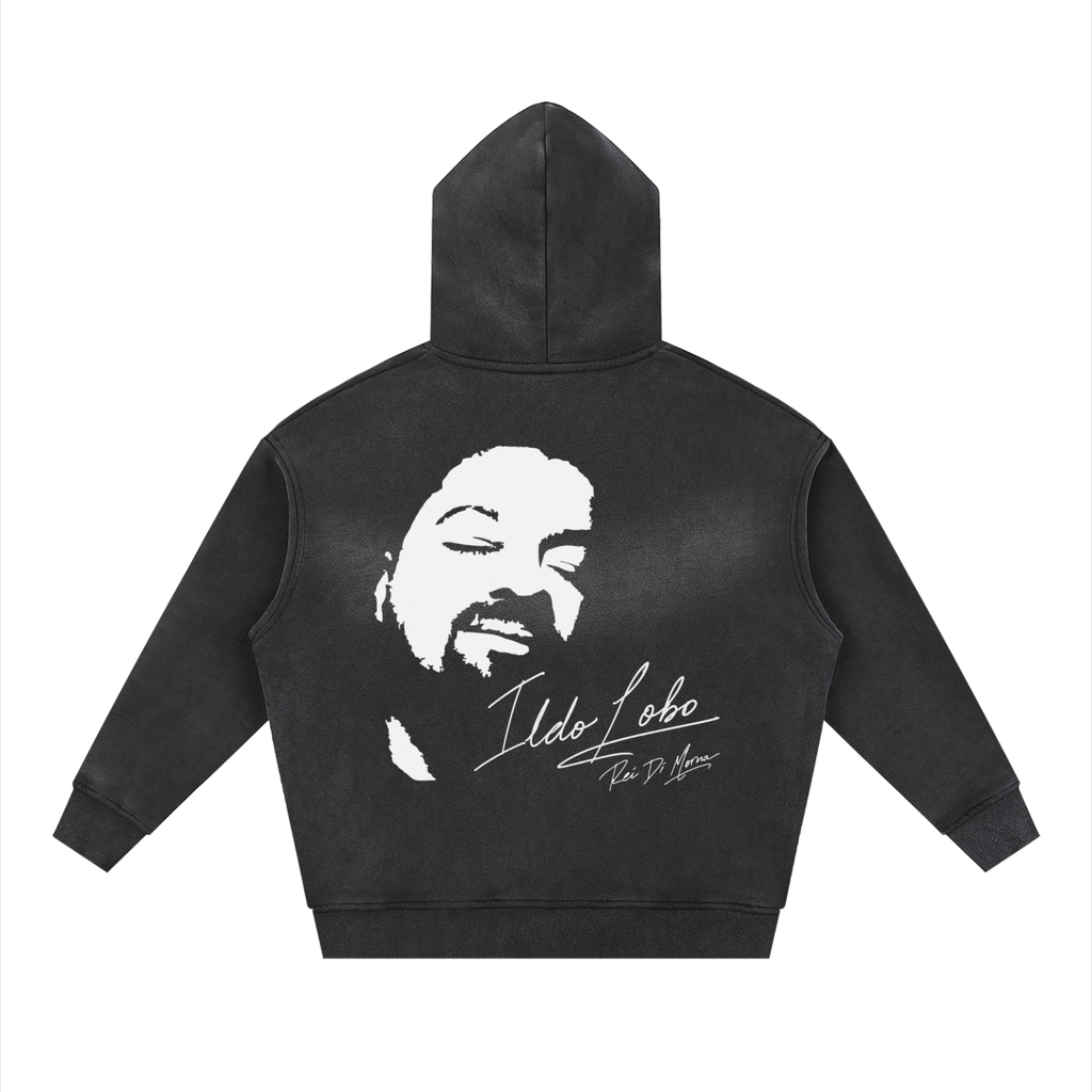Ildo Lobo "Rei Di Morna" Sunfade Boxy ZIp-Up Hoodie