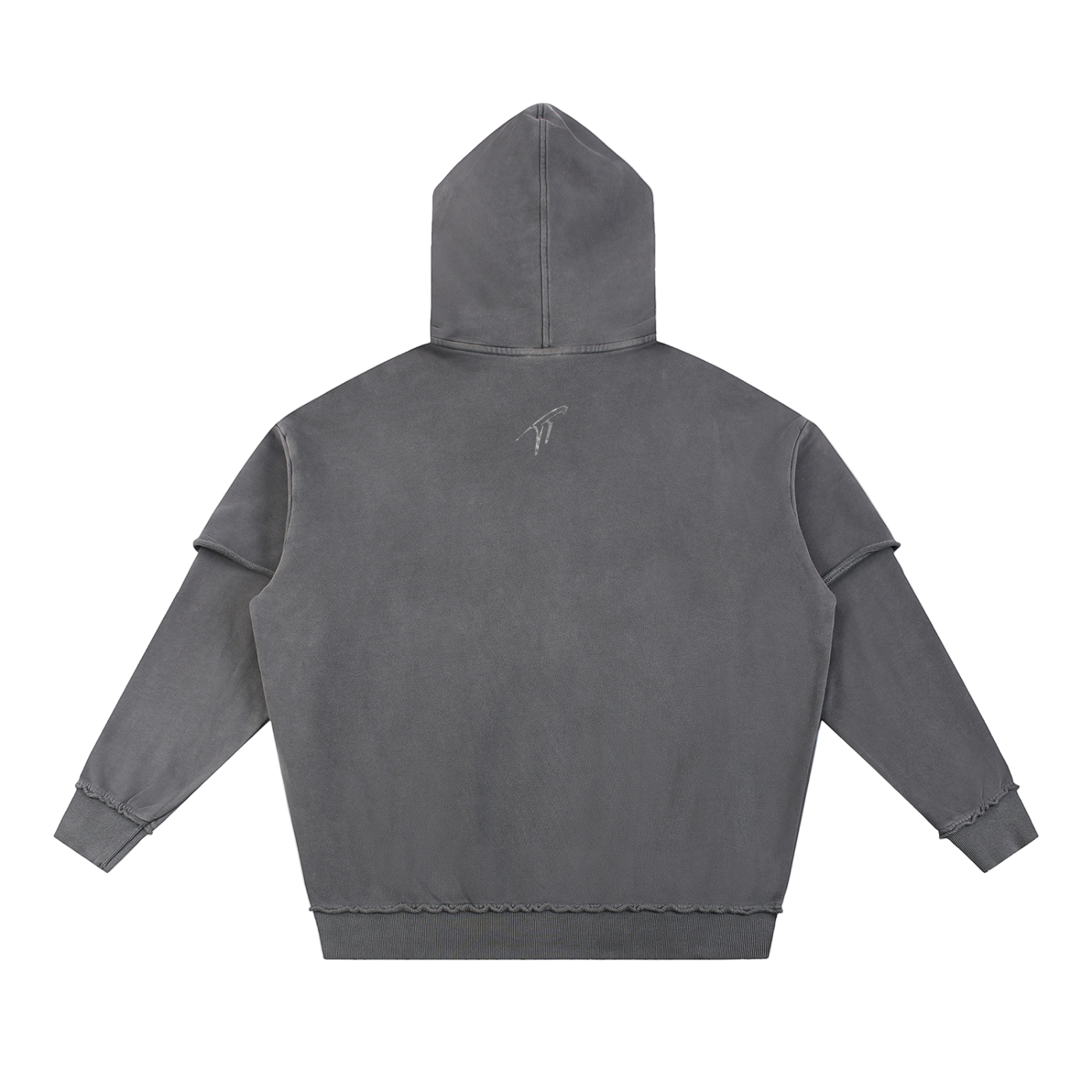 Sudadera con capucha gris de doble capa de Metal Academy