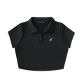 Women's Crop Top Polo (Pink)