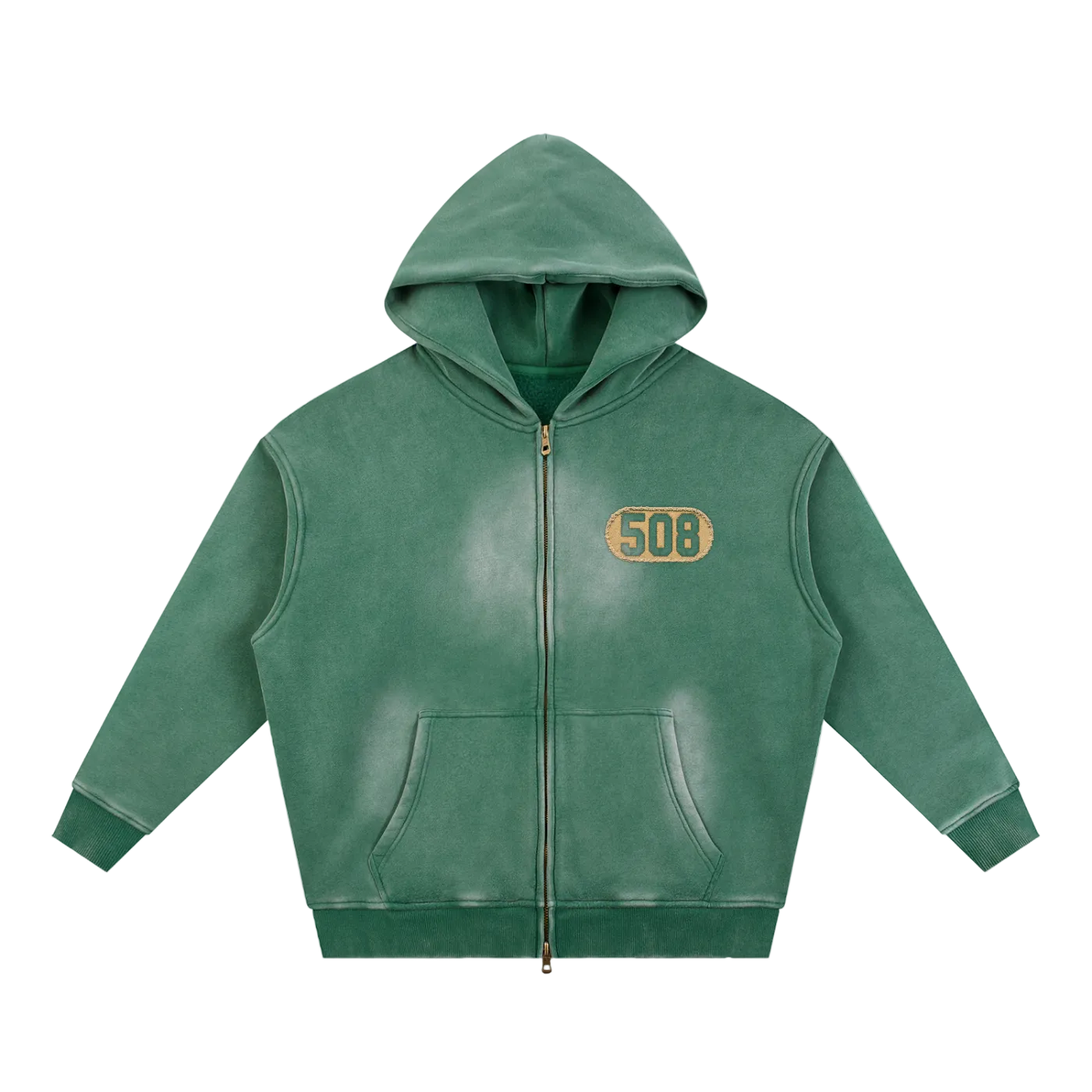 508 Sunfade Zipper Boxy Hoodie
