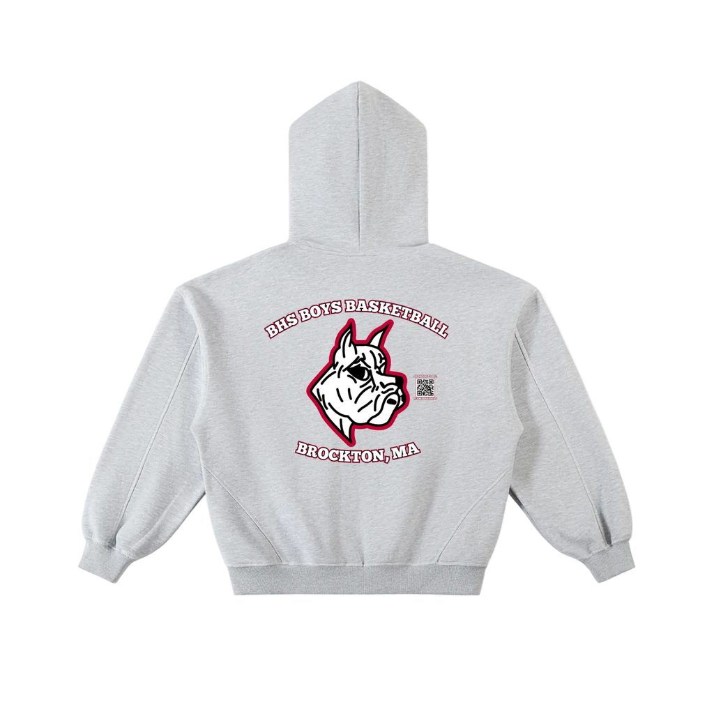 Sweat à capuche officiel de l'équipe masculine de basketball du lycée Brockton (édition joueur) - PRENEZ UNE TAILLE AU-DESSUS
