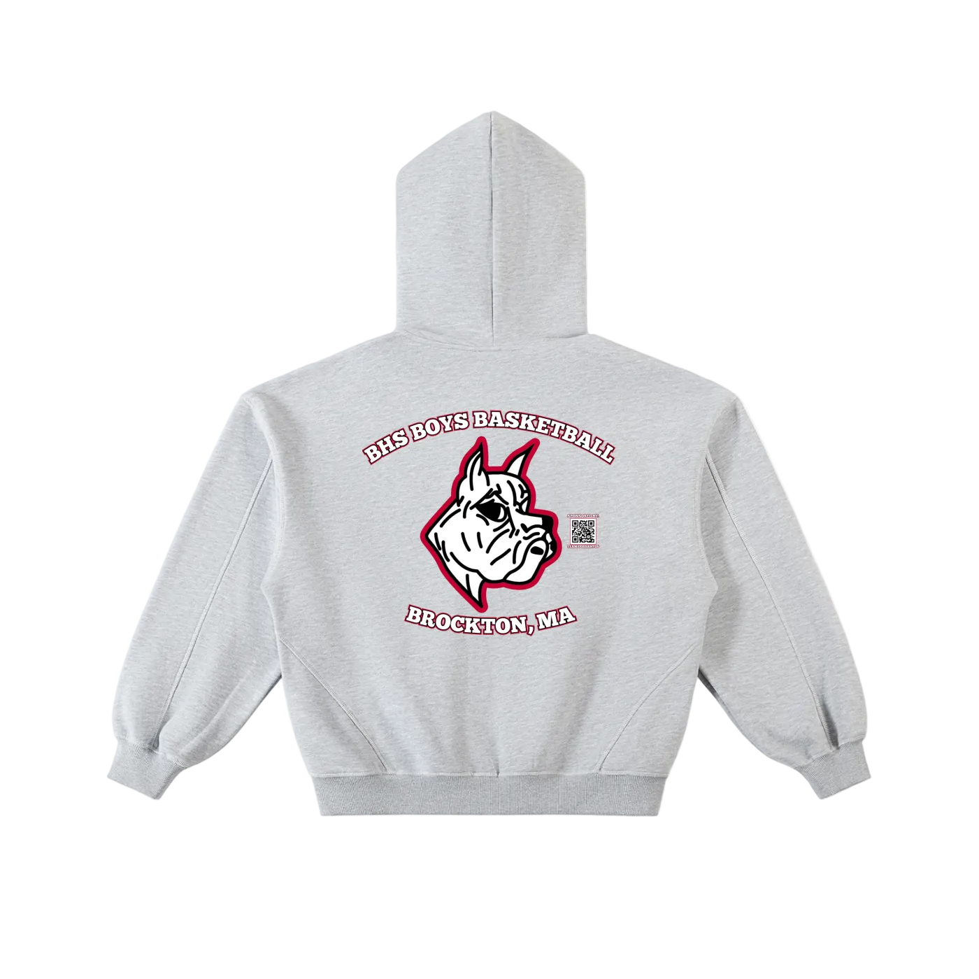Sweat à capuche officiel de l'équipe masculine de basketball du lycée Brockton (édition joueur) - PRENEZ UNE TAILLE AU-DESSUS