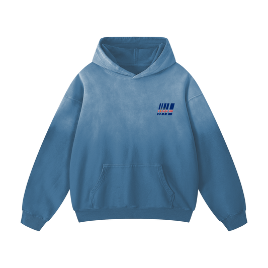 Cape Verdean Flag Sunfaded Heavyweight Hoodie