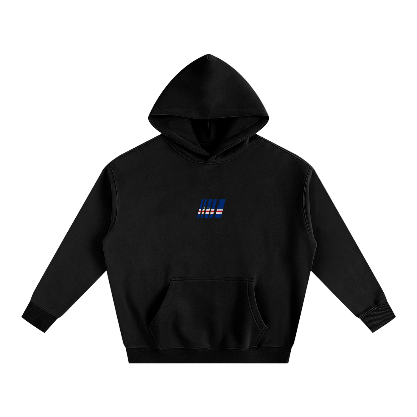 Cape Verdean Flag Oversize Solid-Color Hoodie