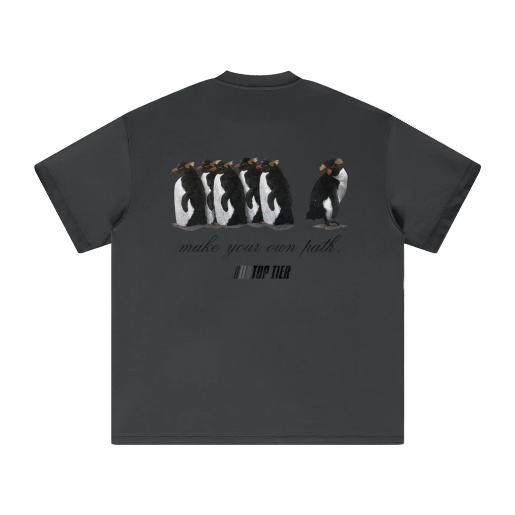 "Make Your Own Path" Heavyweight Earth Tone T-Shirt (Black)