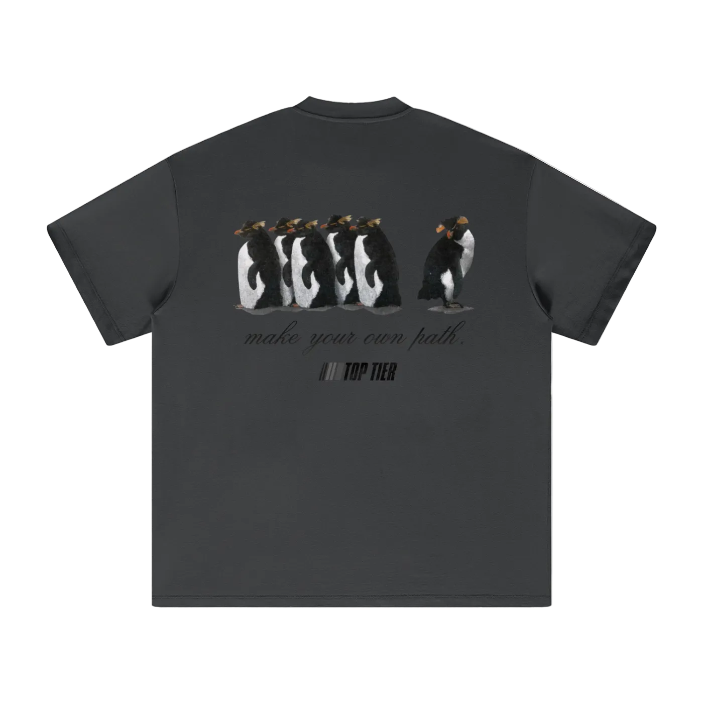 "Make Your Own Path" Heavyweight Earth Tone T-Shirt (Black)
