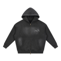 Ildo Lobo "Rei Di Morna" Sunfade Zipper Boxy Hoodie