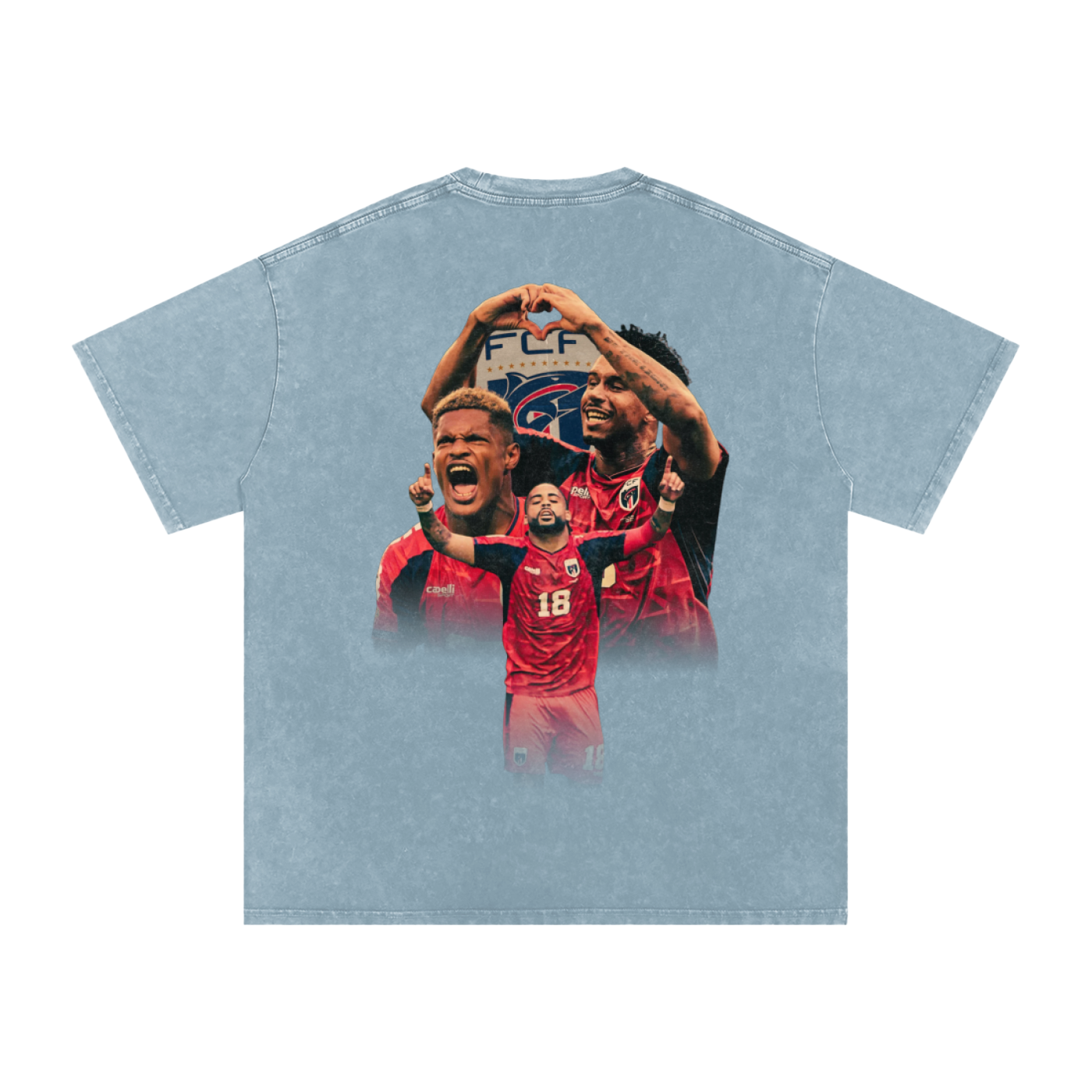 Cabo Verde Na Copa Red Washed Oversized T-Shirt