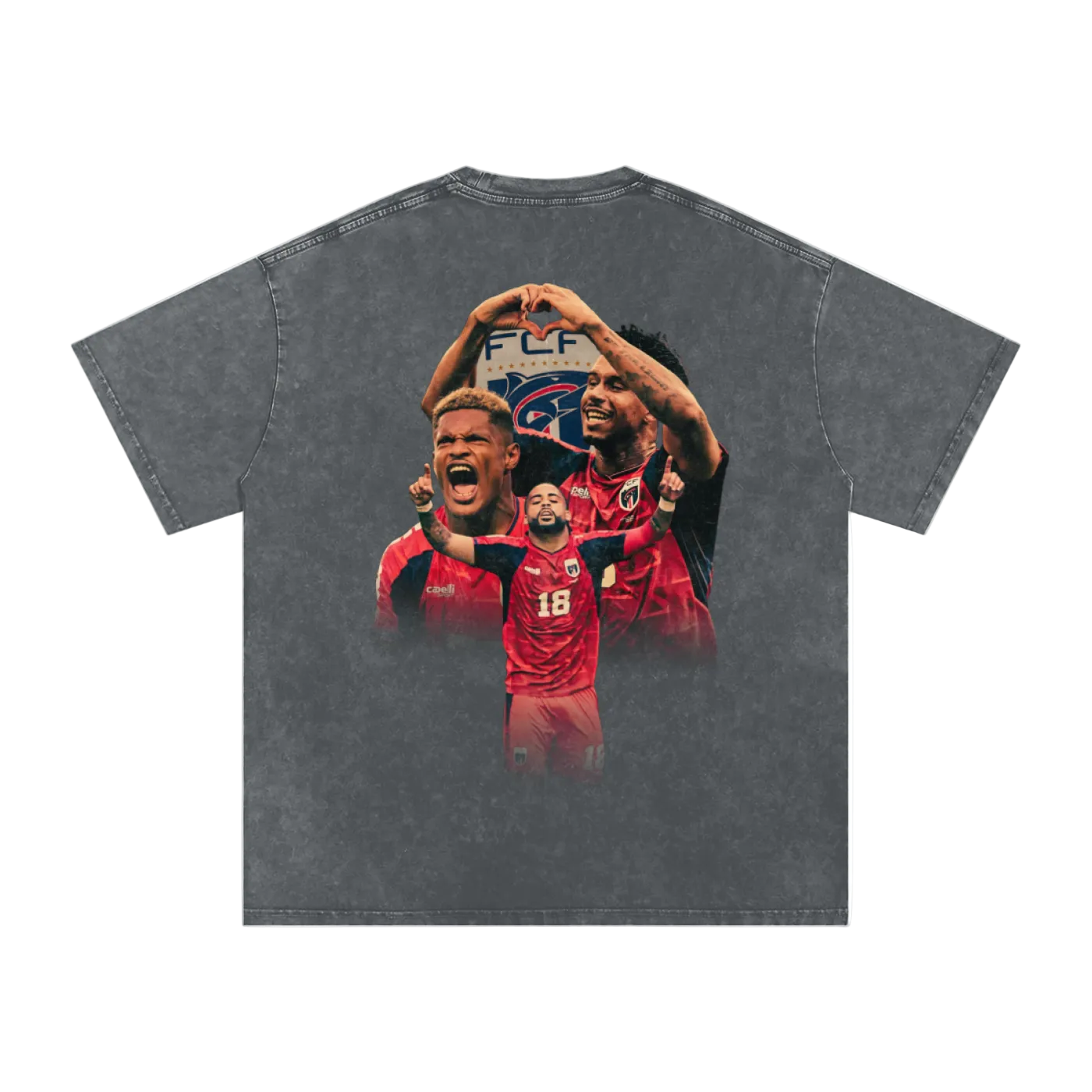 Cabo Verde Na Copa Red Washed Oversized T-Shirt