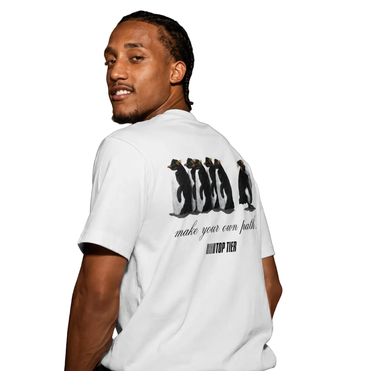 "Make Your Own Path" Heavyweight Earth Tone T-Shirt (Black)