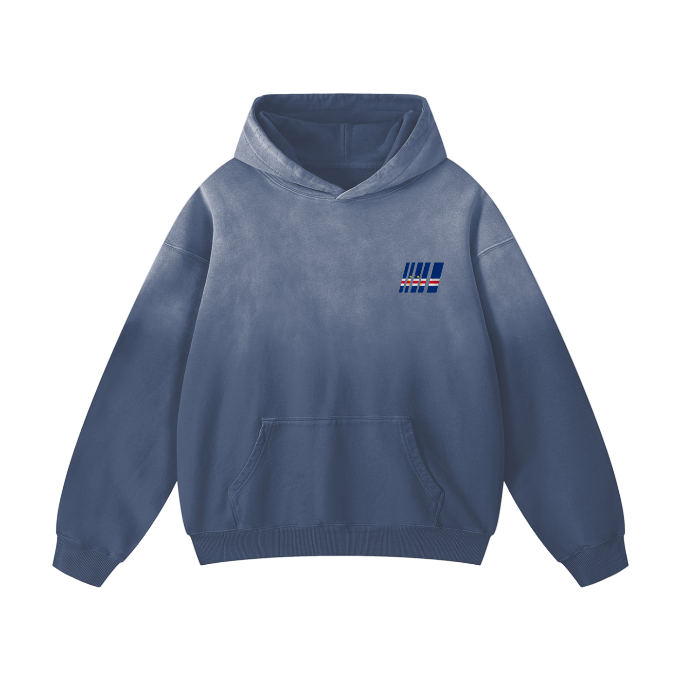 Cape Verdean Flag Sunfaded Heavyweight Hoodie