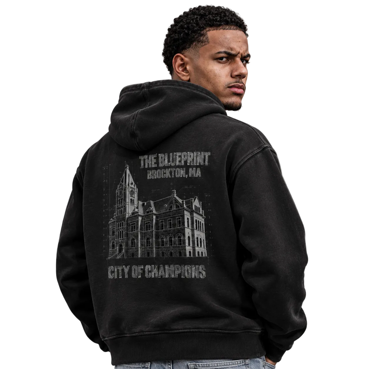 "Brockton - The Blueprint" Oversized Hoodie