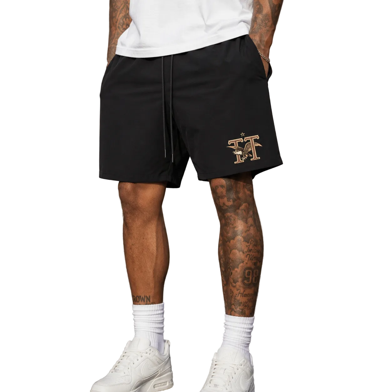 Vintage Eagle Drawstring Shorts