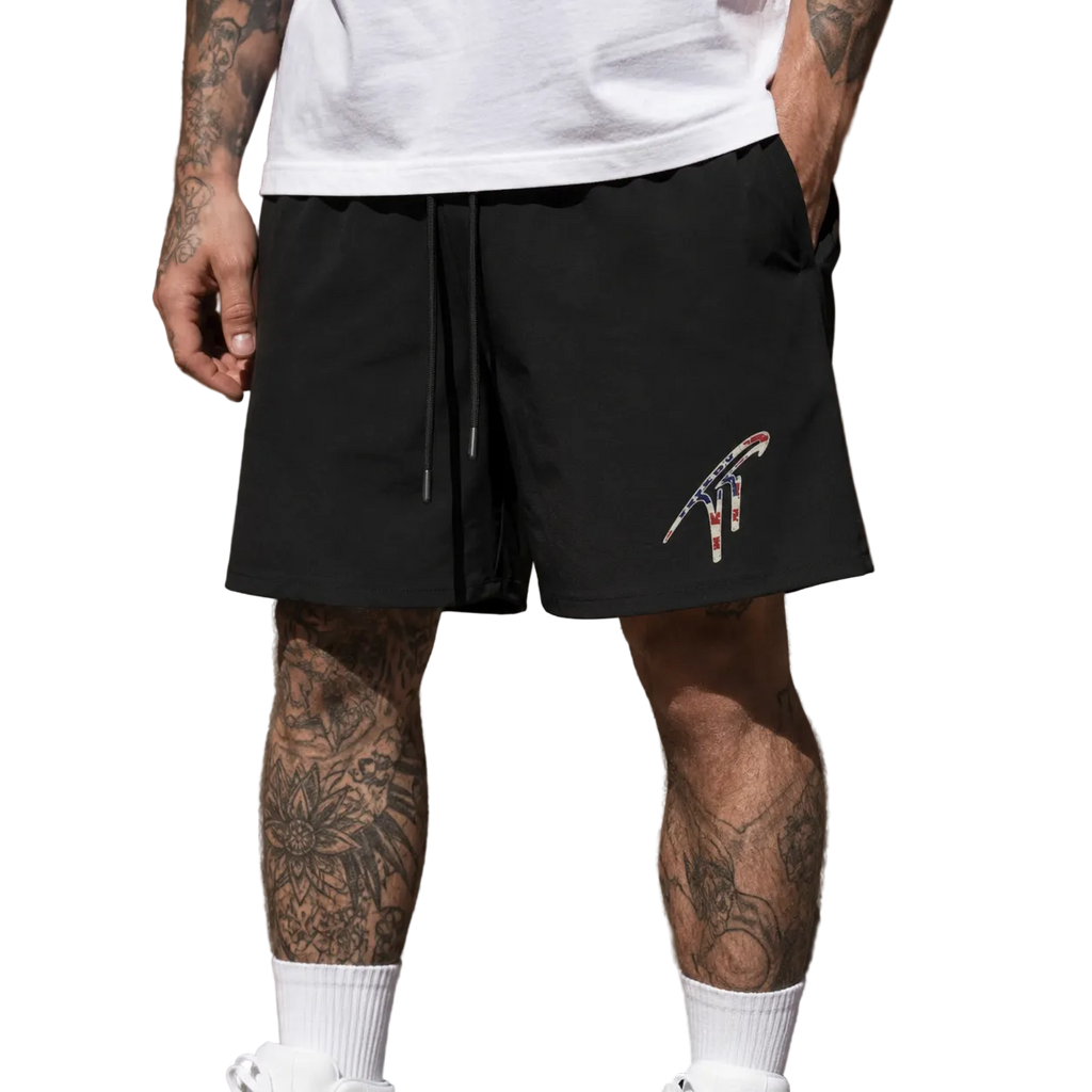 Top Tier USA Flag Drawstring Shorts