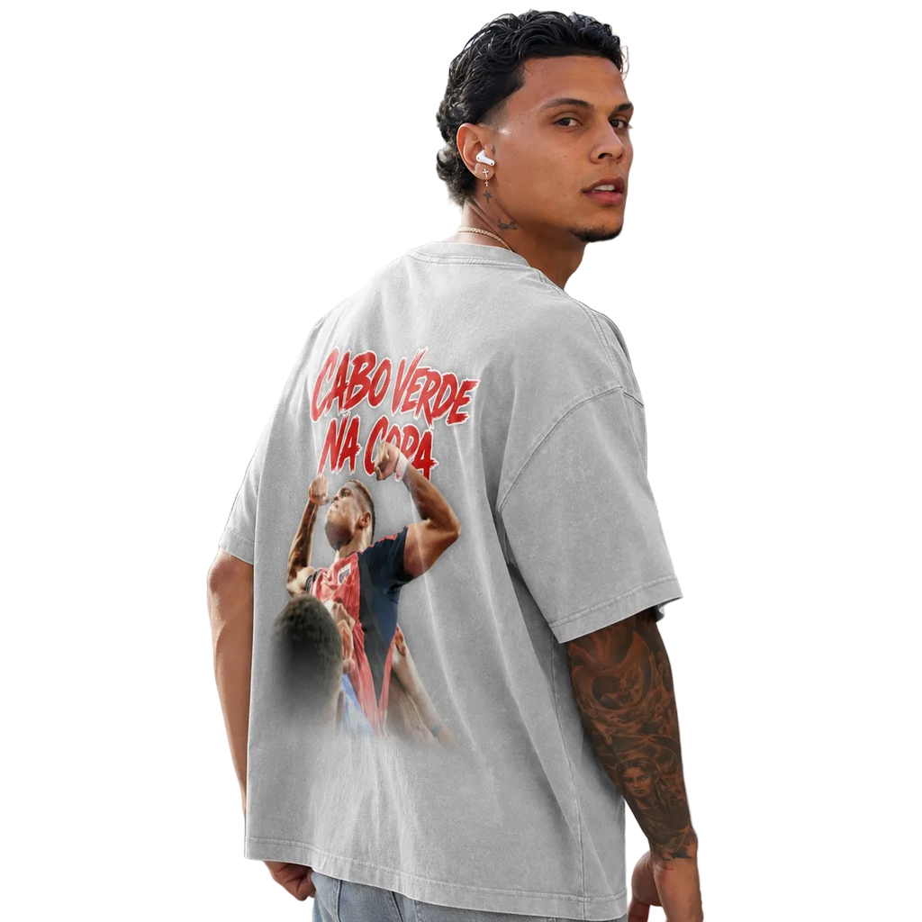 Hélio Varela "Cabo Verde Na Copa" Washed Oversized T-Shirt