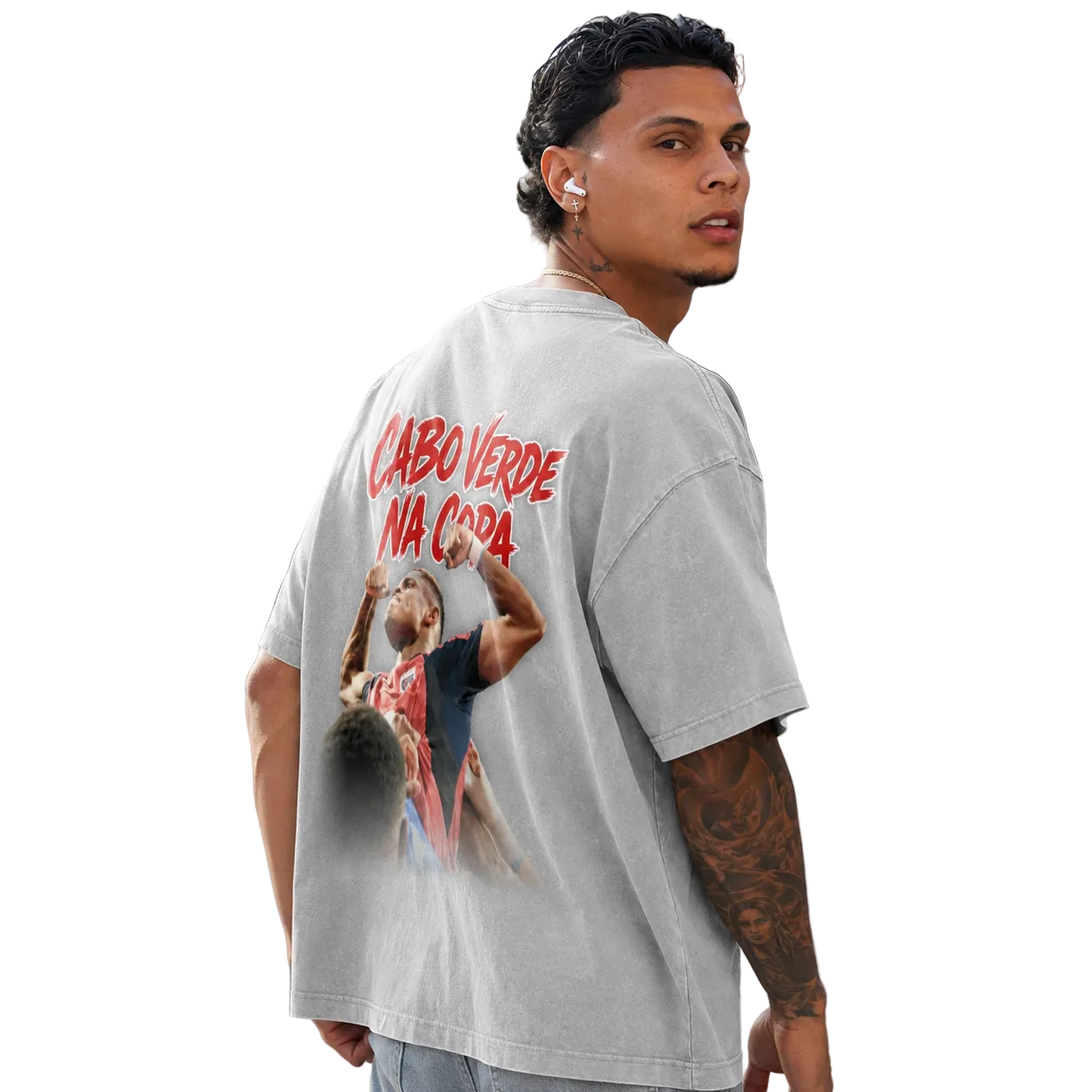 Hélio Varela "Cabo Verde Na Copa" Washed Oversized T-Shirt