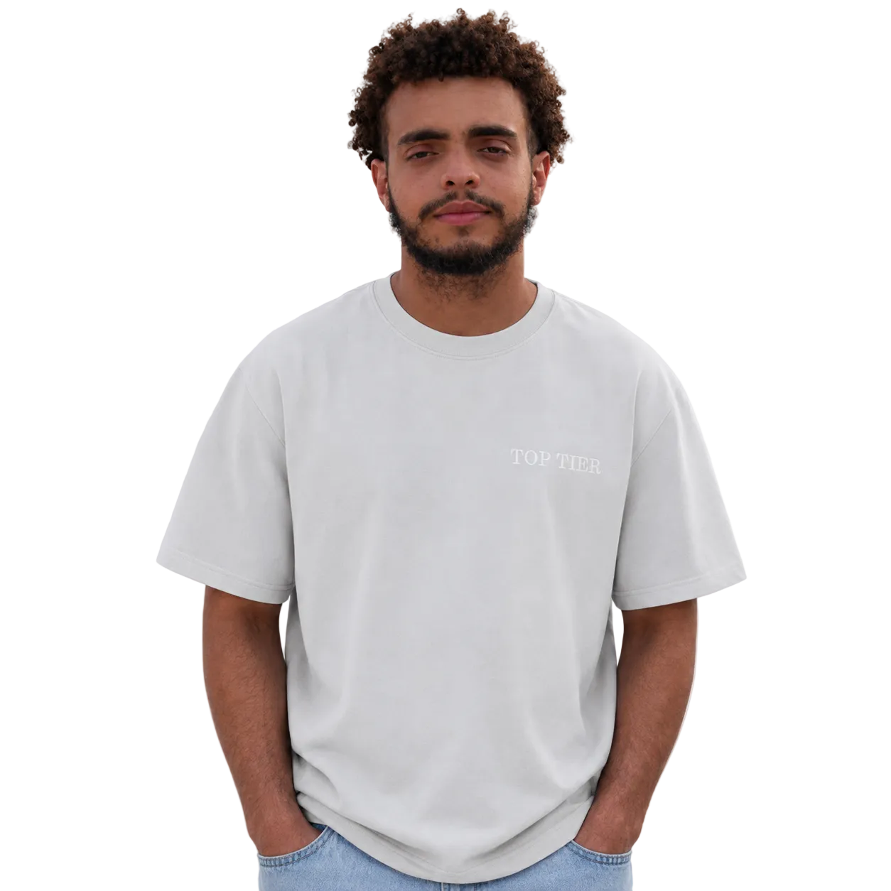 Embroidered White Top Tier T-Shirt