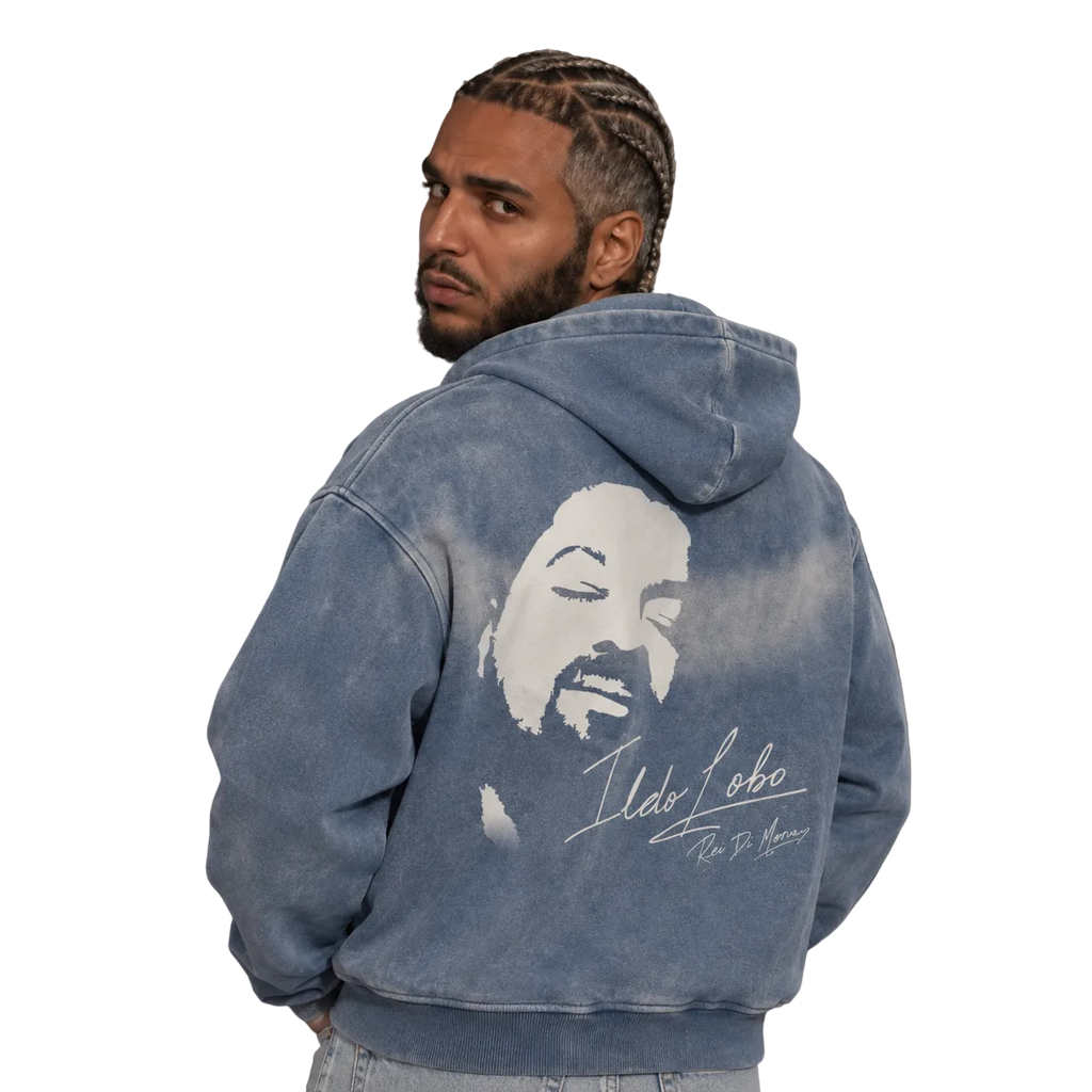 Ildo Lobo "Rei Di Morna" Sunfade Zipper Boxy Hoodie