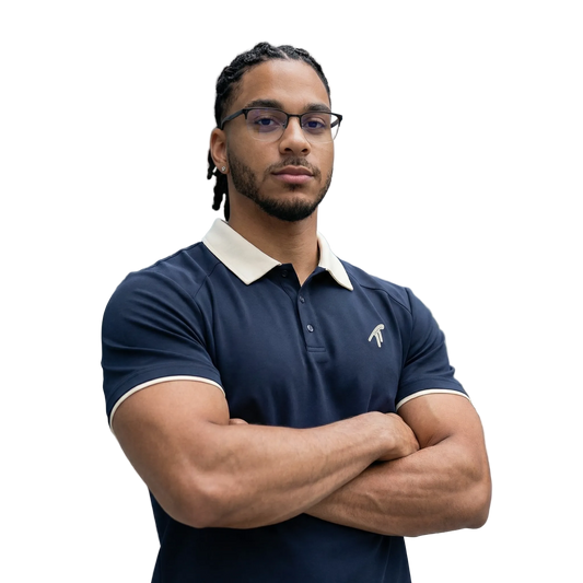 Contrast Collar Navy Polo Shirt