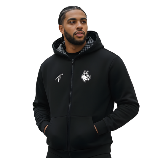 Official Brockton High Plaid Hood Boxy Zip Hoodie