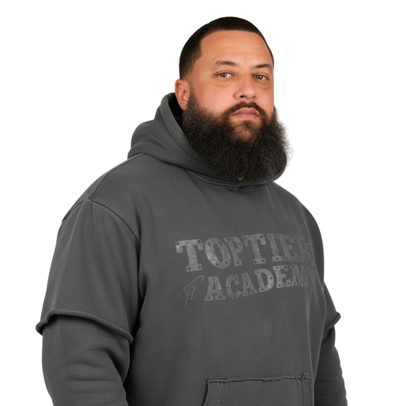 Metal Academy Grey Double Layered Hoodie