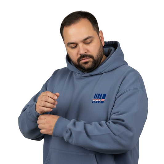 Cape Verdean Flag Sunfaded Heavyweight Hoodie