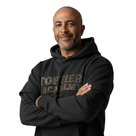 Sweat à capuche noir double couche Metal Academy