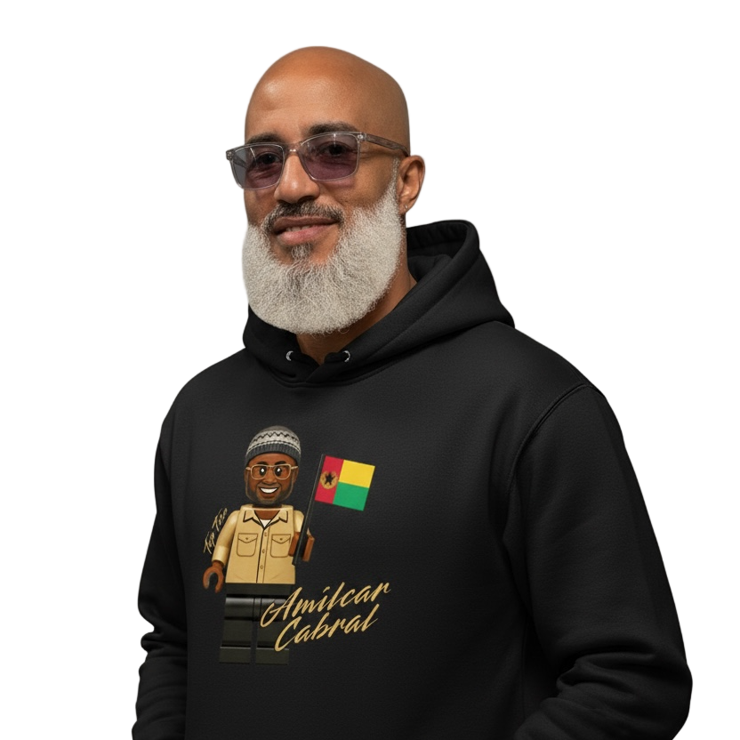 Sudadera con capucha pesada Lego Amilcar Cabral (negra)