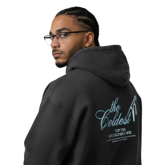 "The Coldest" Heavyweight Sunfade Oversized Hoodie