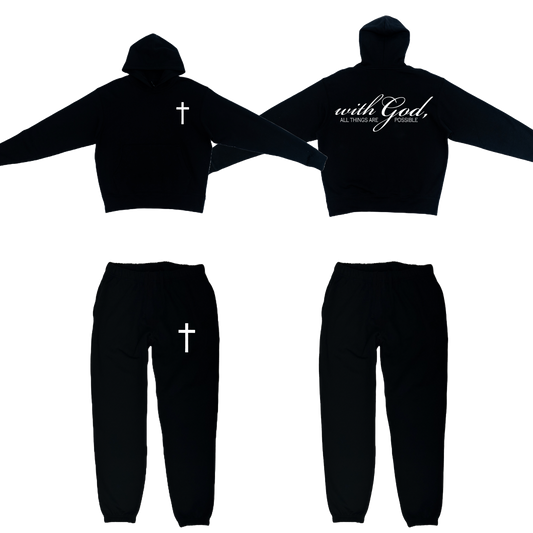 Matthew 19:26 Black Sweatsuit