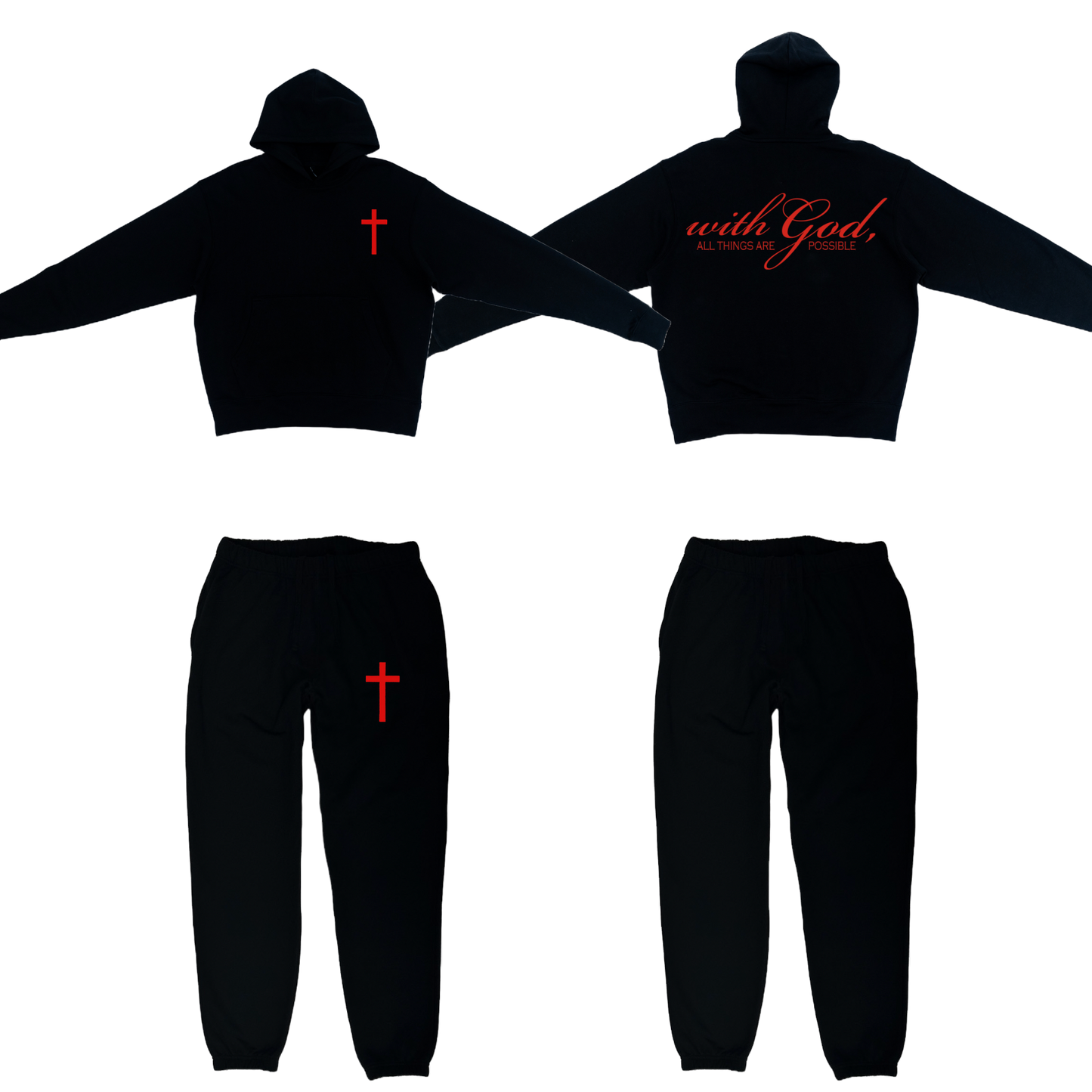 Matthew 19:26 Black Sweatsuit