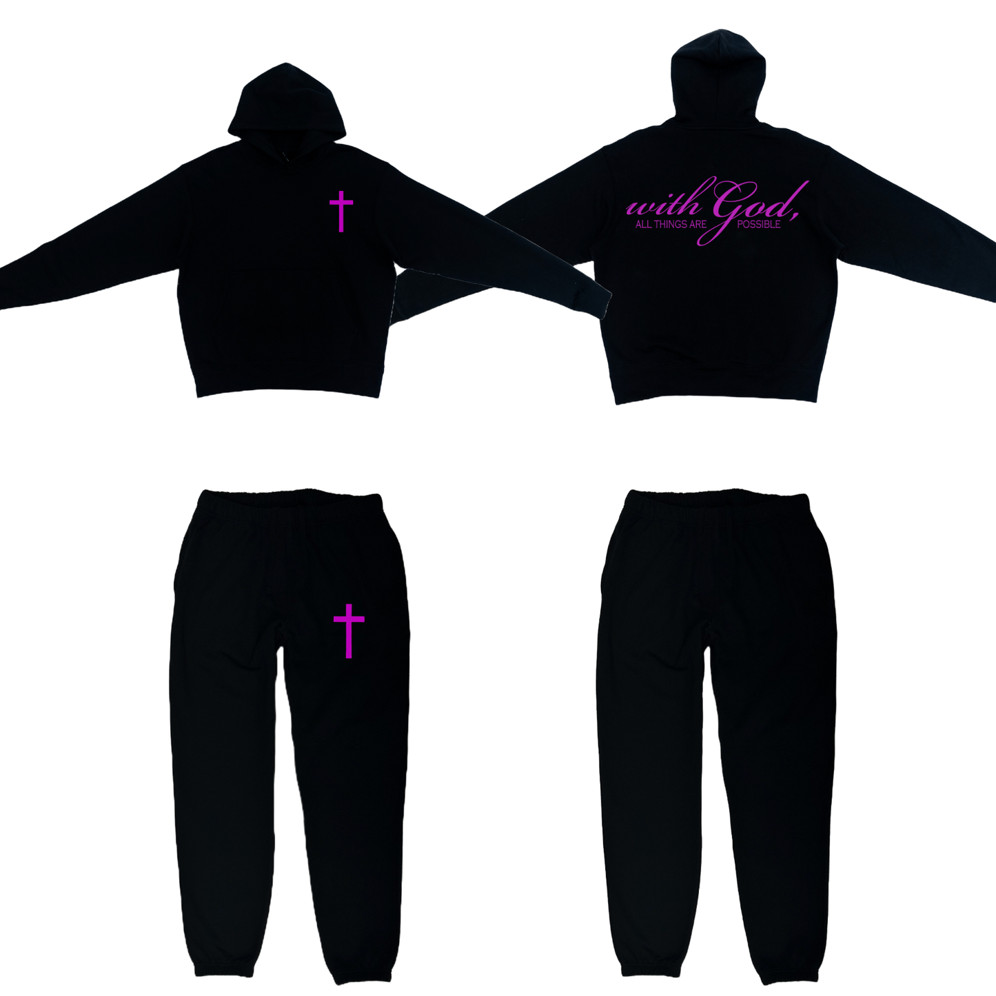 Matthew 19:26 Black Sweatsuit