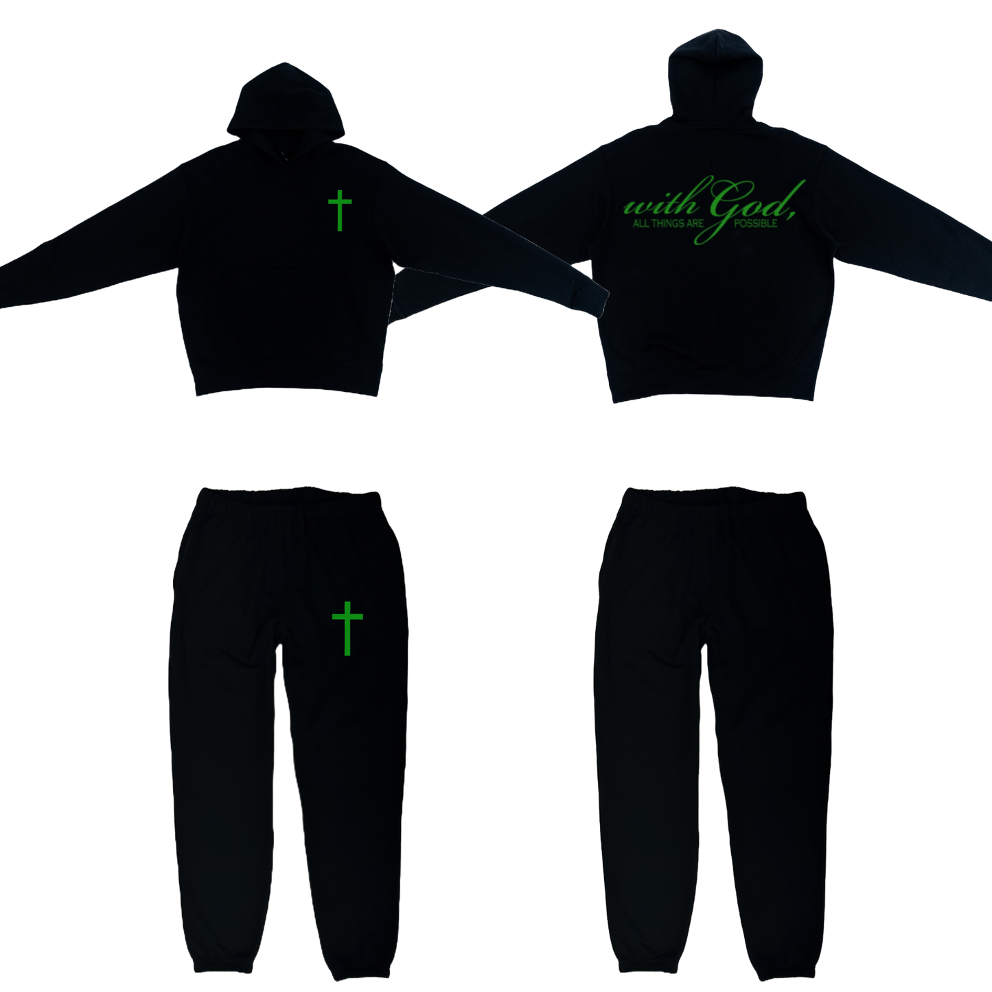 Matthew 19:26 Black Sweatsuit