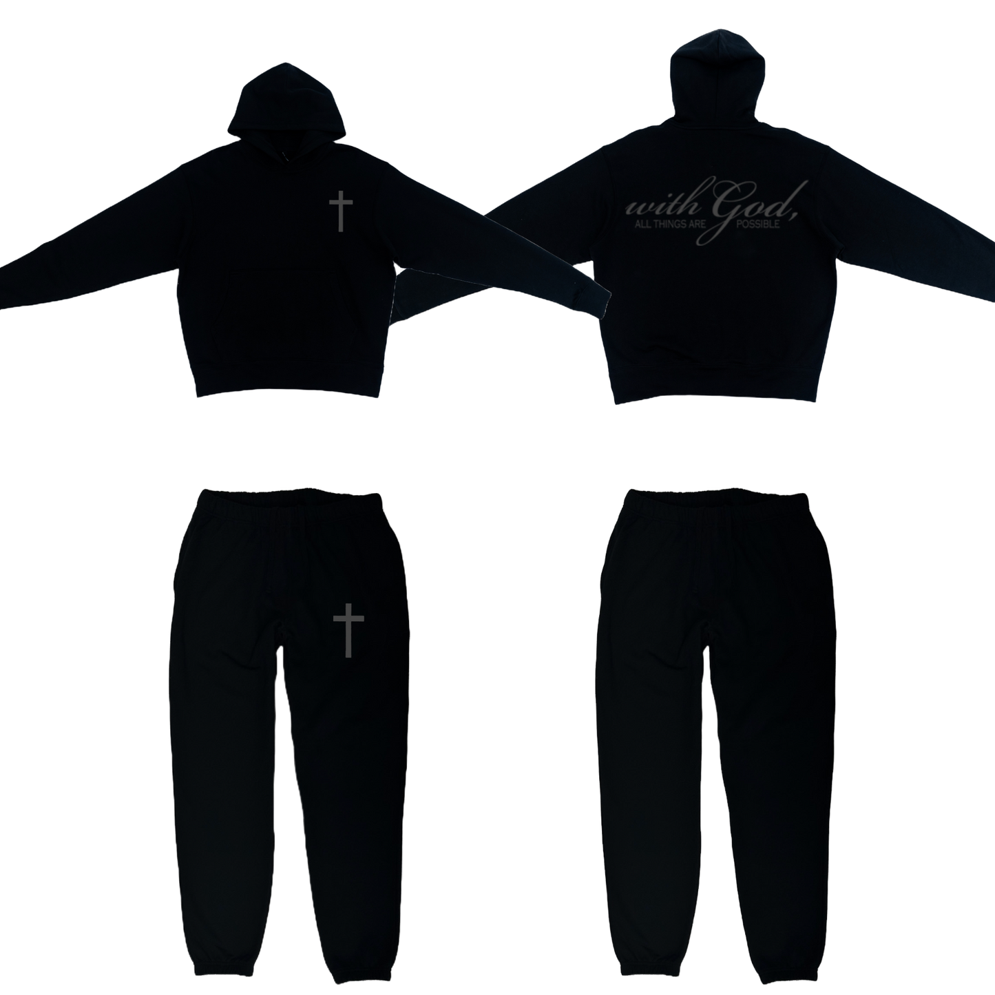 Matthew 19:26 Black Sweatsuit