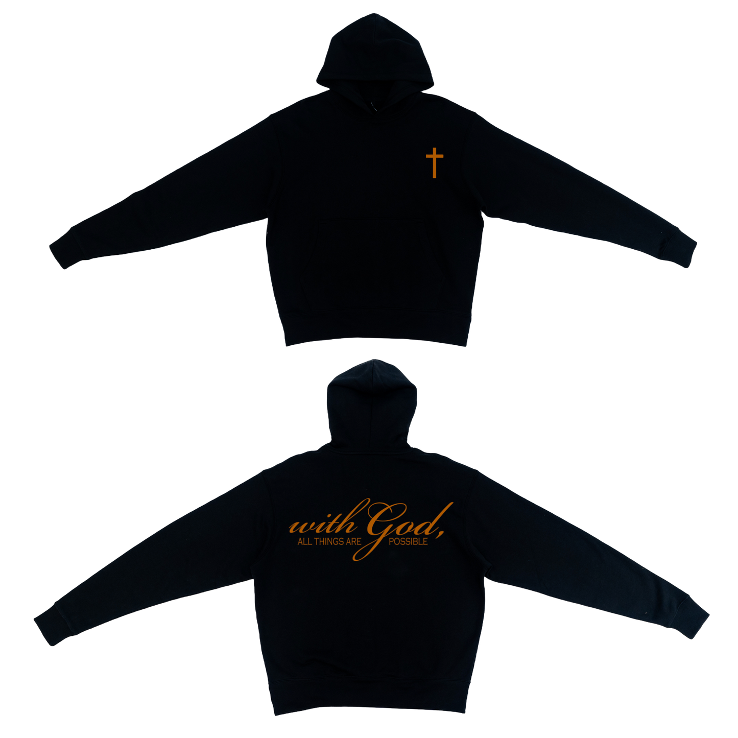 Matthew 19:26 Heavyweight Hoodie (Black)