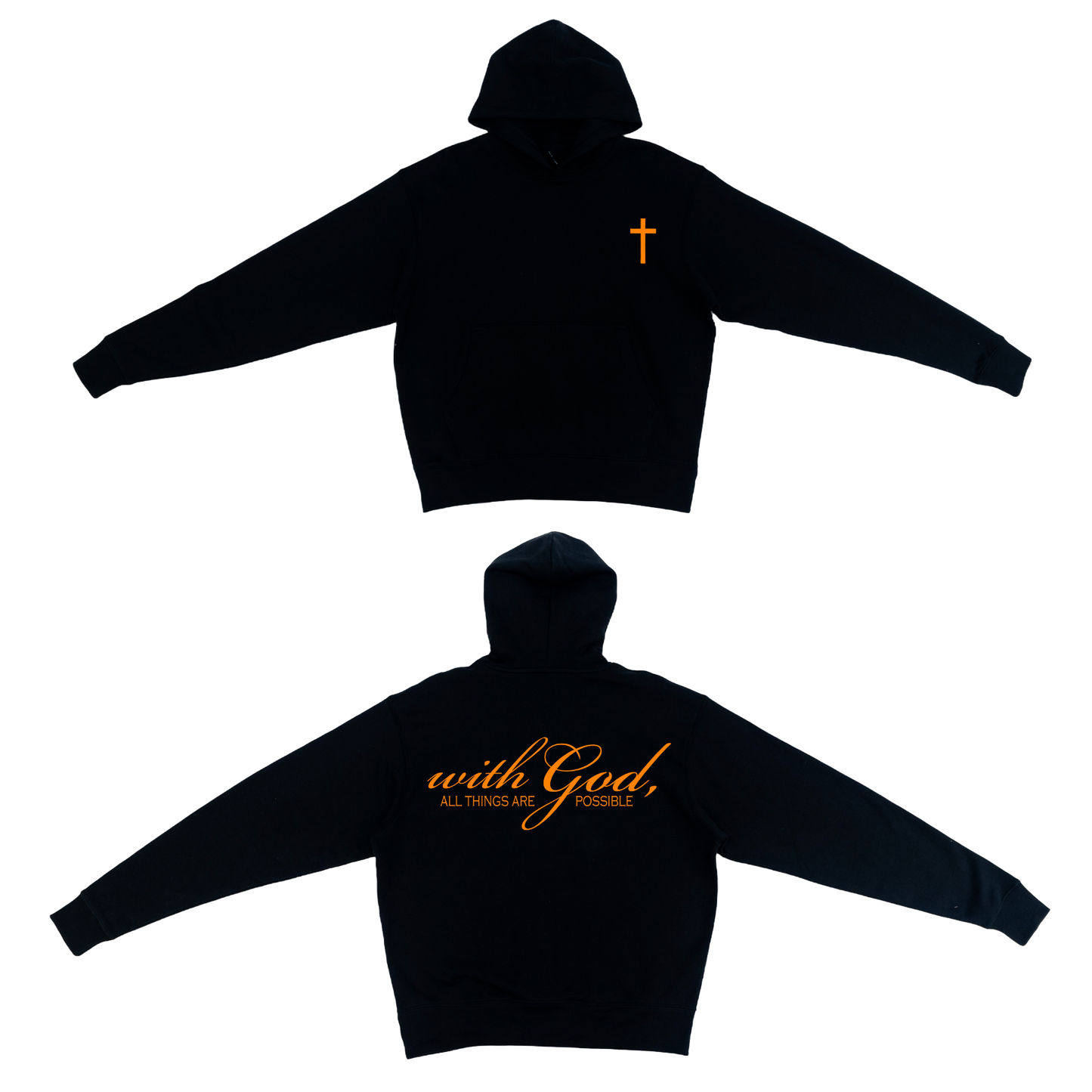 Matthew 19:26 Heavyweight Hoodie (Black)