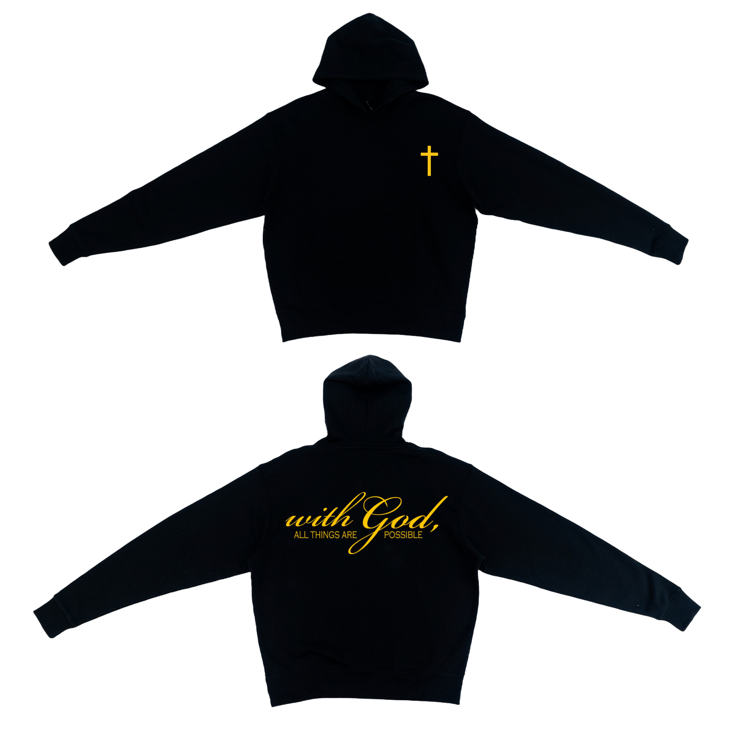 Matthew 19:26 Heavyweight Hoodie (Black)