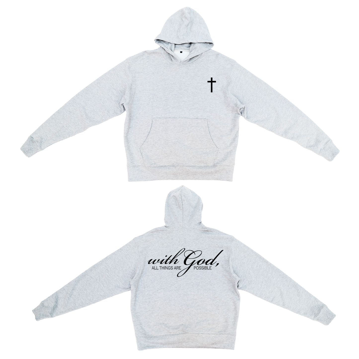 Matthew 19:26 Heavyweight Hoodie (Color)