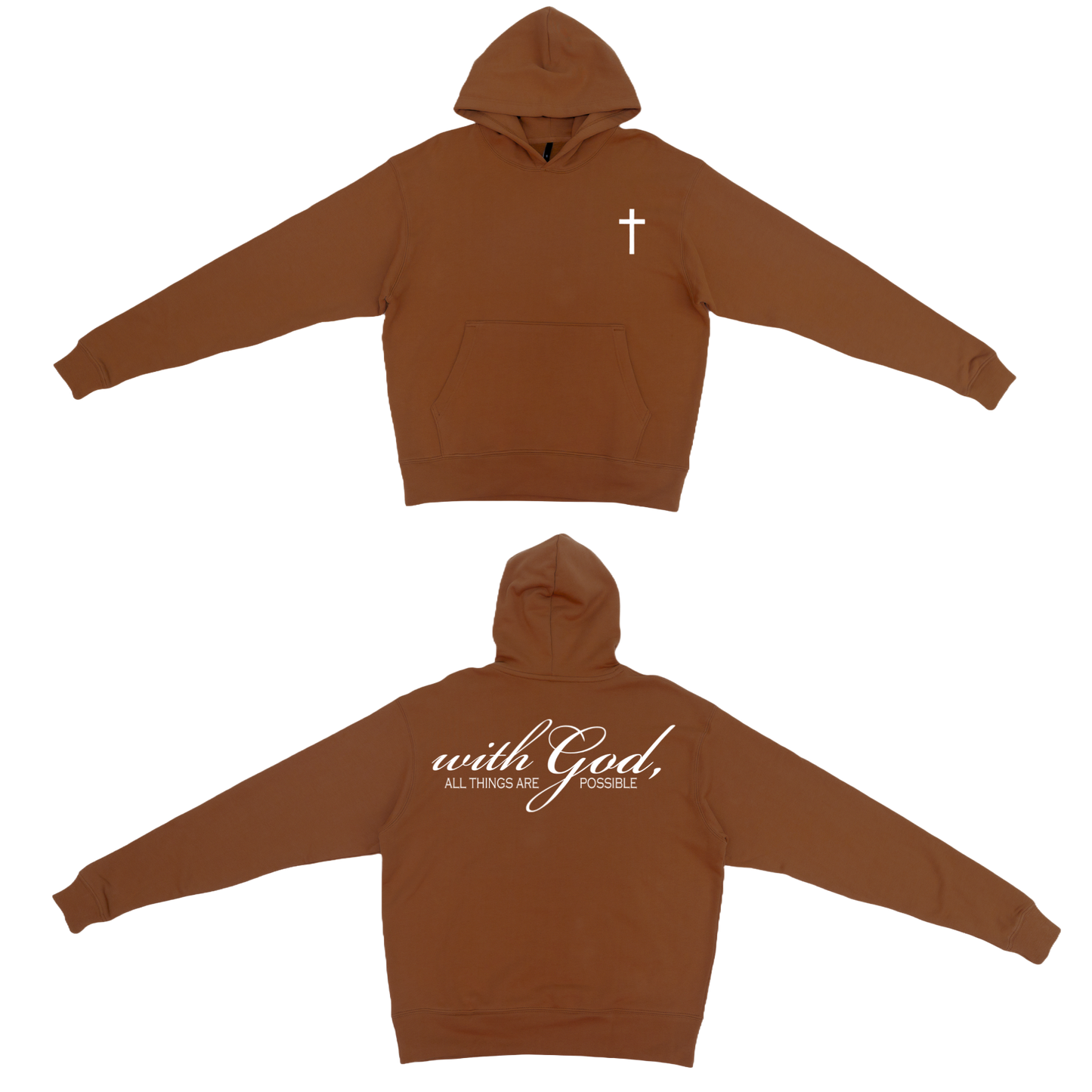 Matthew 19:26 Heavyweight Hoodie (Color)