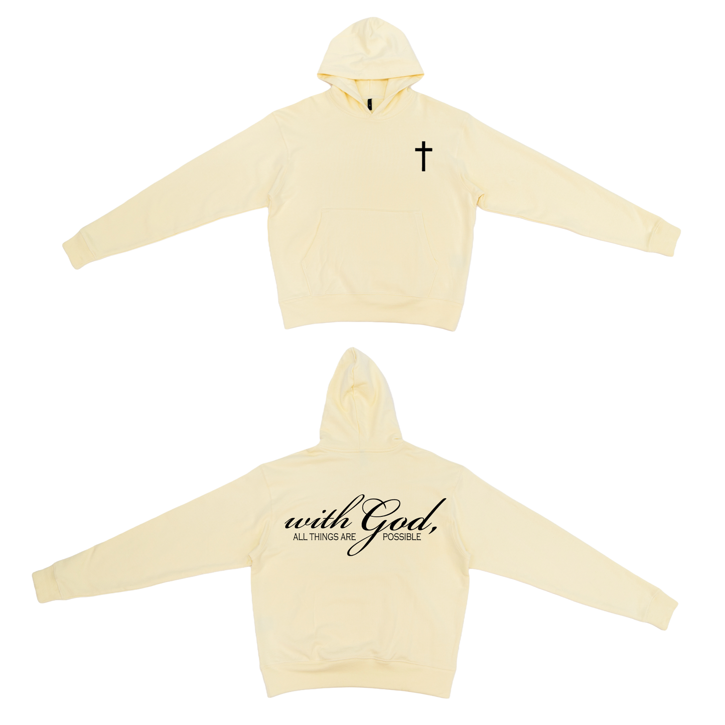 Matthew 19:26 Heavyweight Hoodie (Color)