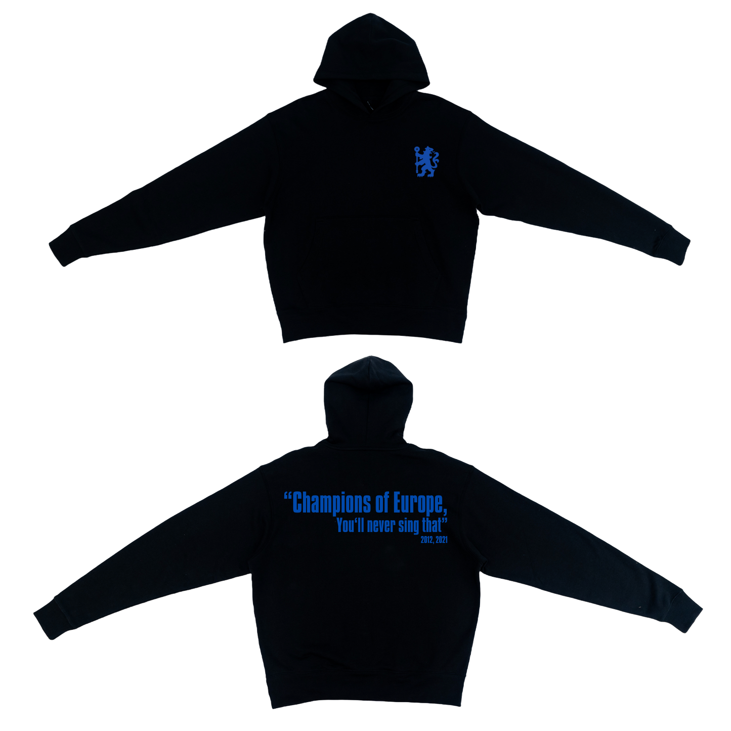 Youth Chelsea Champions of Europe Hoodie (Black)