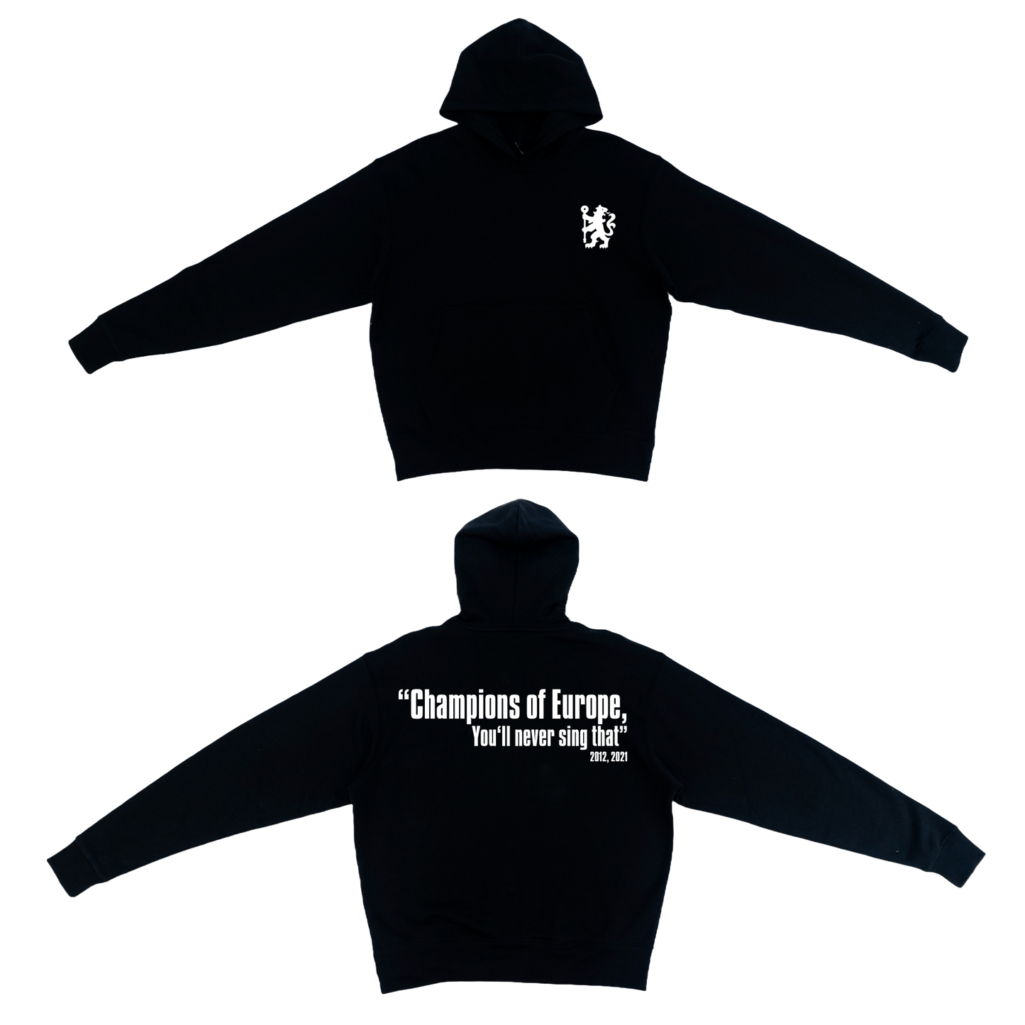 Youth Chelsea Champions of Europe Hoodie (Black)