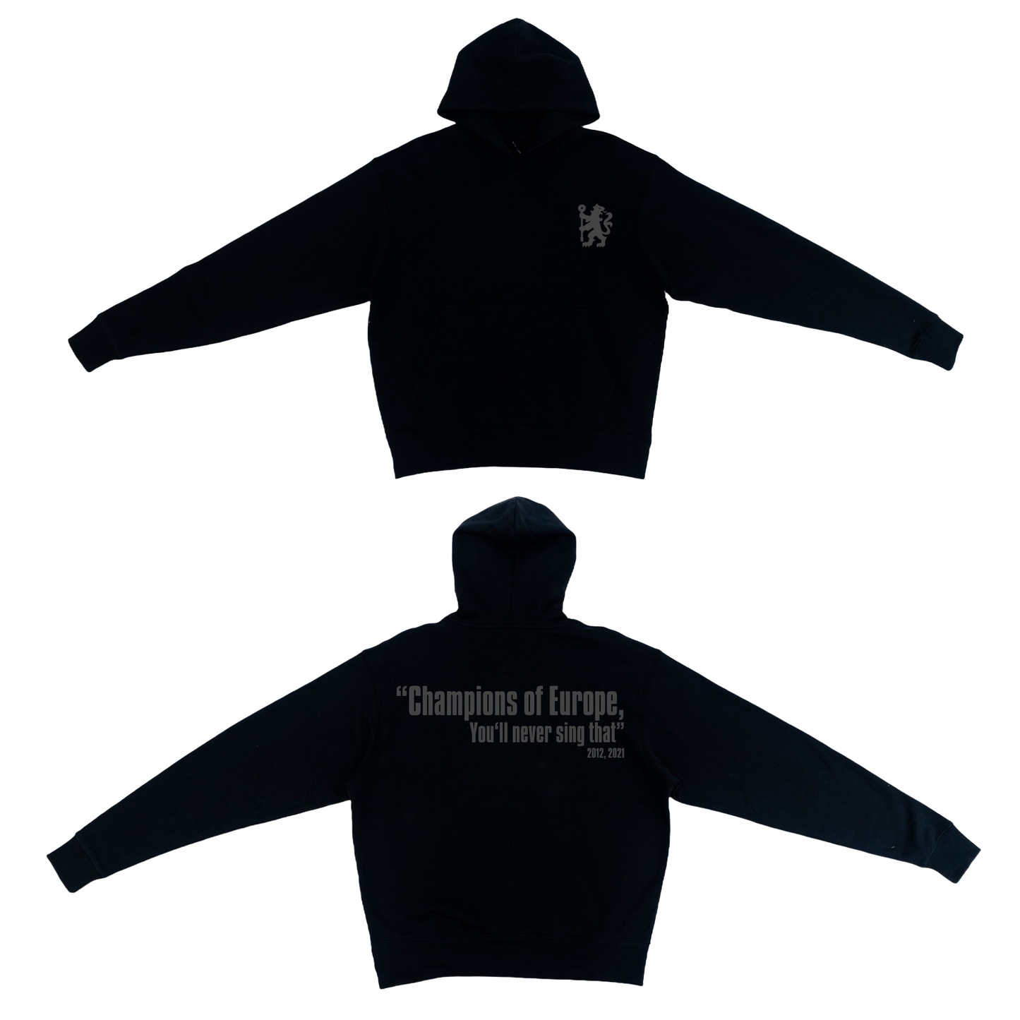 Youth Chelsea Champions of Europe Hoodie (Black)